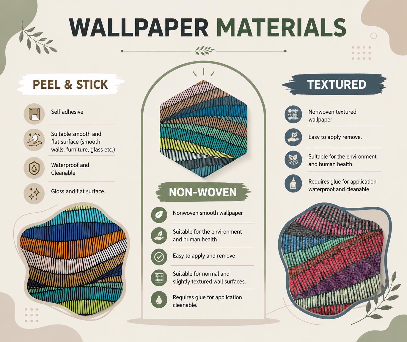 Vintage Floral Bird Wallpaper, Romantic Blossoming Tree Wall Mural (Peel and Stick)